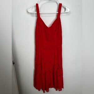 Japna Vibrant Red Midi Dress